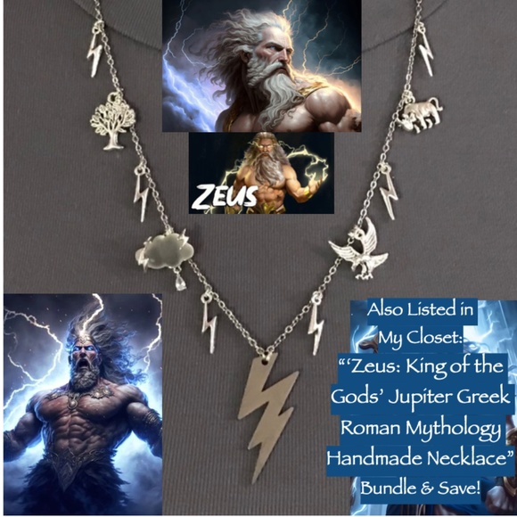 “Apollo: God of the Sun" Greek Roman Mythology Handmade Necklace, Lyre, Wolf - Picture 14 of 14